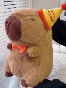 Capybara Plush Doll Cute Capibara Anime Fluffty Toy Kawaii Plushie Happy Birthday Doll Gift for Girl Friend Soft Stuffed Animals