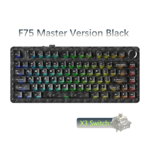 AULA | AULA F75 Master 75% Mechanical Keyboard Tri-Mode Dual 8K Polling Rate Hot Swappable 8000mAh RGB Forged Carbon Keycaps Gaming KB