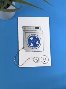 ชุดวัสดุวิทยาศาสตร์ DIY ชุดเครื่องซักผ้าแบบหมุนทำมือ เครื่องกลไฟฟ้าแบบหมุน ส่วนประกอบวงจรไฟฟ้า อุปกรณ์วิทยาศาสตร์สำหรับเด็ก