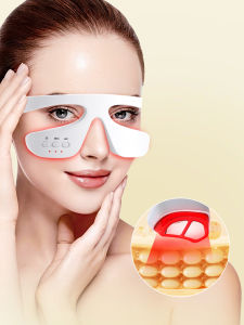 3D Dụng cụ mát xa mắt 3 bánh ánh sáng đỏ loại bỏ bọng mắt quầng thâm bọng mắt nén nóng mắt làm mịn nếp nhăn giảm mỏi mắt sử dụng không dây