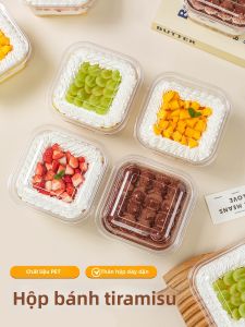 MEIDI | desert box Square Transparent Dessert Box For Tiramisu Mousse