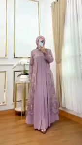 COD!!! Mahes Dress Brokat Pesta Kondangan Wanita Muslim Lebaran Remaja Dewasa Simple Mewah Elegan Viral 2025 Model Terbaru