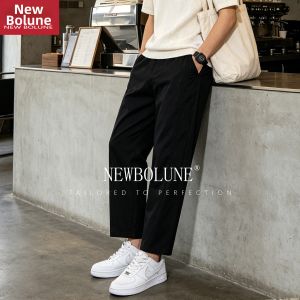 NEW BOLUNE | Quần Nam Mùa Hè Phong Cách Mỹ Dài Mid-length Slim Casual