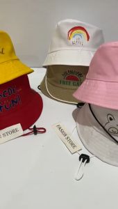 topi bucket anak motif kuda poni magical pelangi pakai tali bucket anak perempuan lucu 1-7 tahun