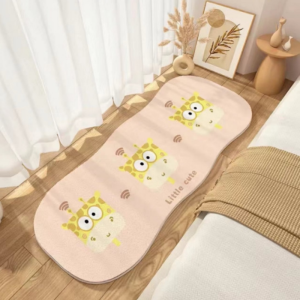 VIKAMA Wavy Long Cartoon Animal Print Running Blanket Bathroom Non Slip Floor Mat Bedroom Soft Floor Mat Home Decoration
