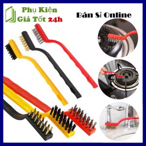 Bộ 3 Bàn Chải Thép Vệ Sinh Bếp Gas Nhà Bếp Chất Liệu Sợi Kim Loại & Nylon Chuyên Dụng - Cọ Chà Rửa Vệ Sinh Nhà Tắm Khe Cửa Nhà Bếp Tiện Lợi / Chổi Chà Nhà Bếp / Bàn Chải Cọ Rửa Mảng Bám Vết Bẩn