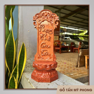 Bài vị thờ - Linh vị PHỤNG THỜ GIA TIÊN gỗ tự nhiên thờ gia tiên | Nội dung chạm khắc theo yêu cầu - Hương vị gỗ