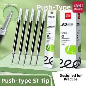 deli | Student Use Fast Drying ST Nib Pen Refills 0.5mm