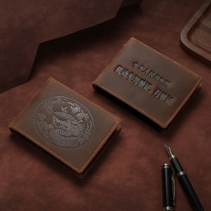 กระเป๋าใส่ใบขับขี่หนังเครซี่ฮอร์สปลอกป้องกันใบขับขี่หนังวัวแนววินเทจกระเป๋าใส่เอกสารหนังแท้สำหรับผู้ชายซองหนังใส่ใบขับขี่กระเป๋าใส่บัตร