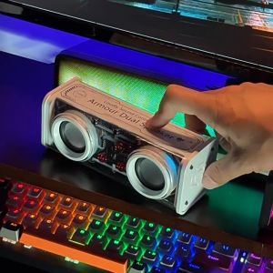 V8 Speaker Bluetooth ERRLY 5.3 Soundbar 10W RGB LED Light Stereo Surround Wireless Transparent Dual