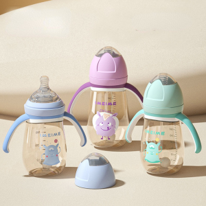 Baby Bottle German PPSU Starry Sky Feeding Bottle for Baby Breast-like Anti-colic Bottles with Handle 240ML（8oz）