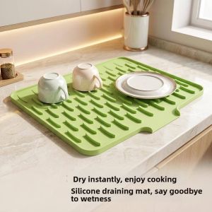 ZHENMIAO | Heat Insulating Non-slip Drain Board Silica Gel Draining Mat