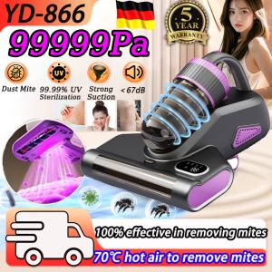 ✨Imported from Germany✨Cordless Mite removal machine Vacuum 99999Pa strong suction high frequency and strong beating UV Sterilization dust mites are removed in one go Handheld Wireless Dust Mite Cleaner Mites Killer Cleaning Machine 除螨仪