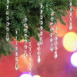 10/20/30 Pcs Acrylic Hanging Crystals for Centerpieces Chandelier Clear Crystal Garland Strands Ornament Beads Prisms