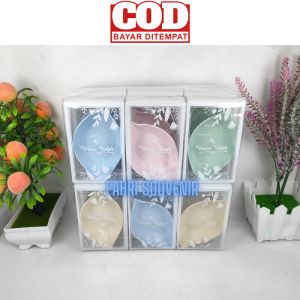 Pernikahan Souvenir Mangkok Daun Warna Pastel Kemasan Mika Motif