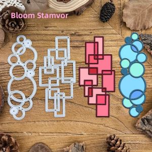 Hình Tròn Đáng Yêu Bong Bóng Kết Cấu Viền Nền Khuôn Cắt Kim Loại Để Làm Album Ảnh Trang Trí Dập Nổi Bằng Thép Carbon