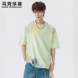 Mark Fairwhale | American Gradual Dyed Short Sleeve T-Shirt Men Loose Fit