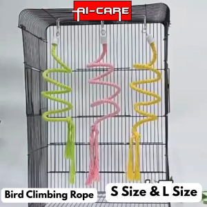 Colorful Parrot Climbing Rope Bite Resistant Swing Bird Toys Hanging Pole For Parrot & Birds