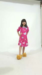 Kiminori CARLA Dress Anak Perempuan Lengan Pendek