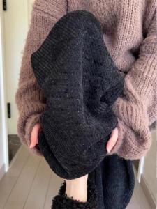 plus Size Winter Fleece Lined Shiny Skinny Wide Leg Pants Soft Lazy Straight Casual Trousers for plus Size Women