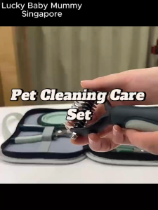 8-in-1 Pet Grooming Kit Set/ Pet Cleaning Care Set / Tools for Dog & Cat Hair & Nail Care Rainbow Culture