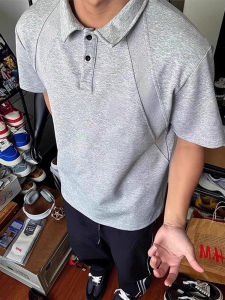 Áo Thun Polo Cổ Polo Tay Ngắn Mùa Hè Thể Thao Nam Cổ Điển Mỹ Dệt Kim Sợi Polyester Quần Áo Công Sở Thường Ngày