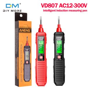 Diymore VD807 เครื่องทดสอบการเหนี่ยวนำอัจฉริยะปากกาชนิด AC 12-300V เครื่องทดสอบแรงดันไฟฟ้า NCV 50/60Hz เซนเซอร์ตรวจจับลวด เครื่องมือช่างไฟฟ้ามืออาชีพ