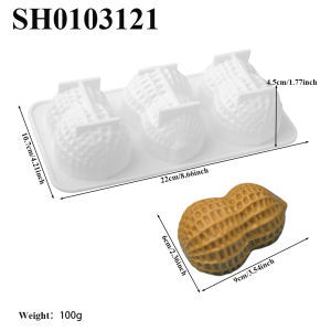 Peanuts Design 3 or 4-Cell Food Grade Silicone Bakeware Silicone Chocolate Mold French Mousse Cake Mould Kitchen Dessert Tools