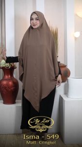 AJE ZAS - Hijab Jumbo Syari Pet Antem Kode-ISMA Matt Crinkle Airflow Free Cadar Tali