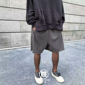 Wyauncle Home American Retro Kanye Loose Casual No-border Design Shorts Straight Leg mid Waist Spring Summer Youth Leisure Pants