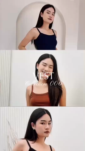 เสื้อสายเดี่ยว สายเดี่ยว สายเดี่ยวคอกลม สายเดี่ยวใส่สบายสีพื้น แขนกุด ใส่แล้วเข้ารูป สายเดี่ยวเกาหลี