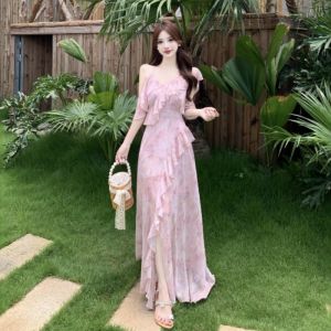 Slimming Waist-Shaping Chiffon Dress