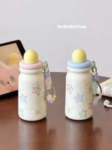 Cốc Nước Bằng Thép Không Gỉ 316 Star Insulated Straw Cốc Trà Di Động Cho Phụ Nữ Cốc Nước Giữ Nhiệt Cốc Nhựa PP 500ml