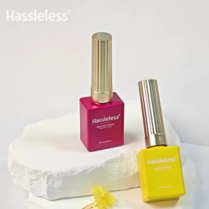 Hassleless 2Pc 15ml Wine Red & Hawthorn Red Gel Nail Polish UV/LED Soak Off Formaldehyde - Free for DIY Salon & Home Manicures