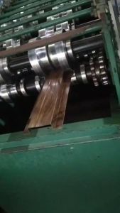 ระแนงเมทัลชีทลายไม้สักเข้ม หน้ากว้าง13cm.หนา0.35มิลผลิตตรงจากโรงงาน