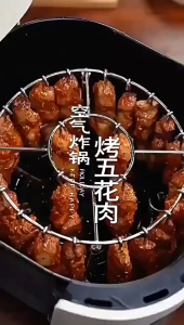 Stainless Steel Vertical Air Fryer Grill Hanging Barbecue Rack For Home Kitchen