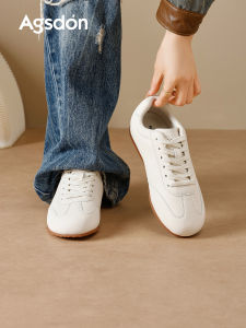 Agsdon | New Womens Flat Sports White Shoes Autumn