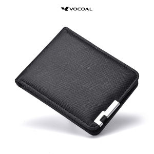 VOCOAL Mens Wallet Simple Short Wallet Soft PU Wallet  Business Multi-Card Position Holder Mini Travel Purses Coin Pouch ID Credit Cards Holders