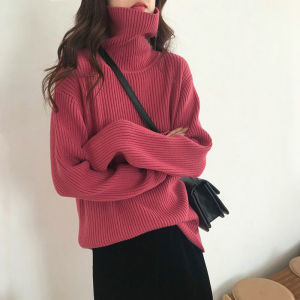Turtleneck Loose Fitting Wool Sweater