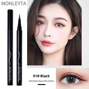 MONLEYTA | Monleyta Ultra Fine Tip Eyeliner Pen Womens Long-lasting Waterproof Sweatproof Brown Gel Pen Genuine Brand Lazy Girl Makeup
