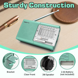 XHDATA D219 Portable Radio AM FM MW Shortwave Worldband Receiver DSP High Sensitivity 1kHz Fine Tuning Radio AA Battery Powered