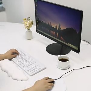 🇲🇾 Ready Stock Cloud Soft Keyboard Wrist Rest And Mouse Pad Anti-slip Memory Foam Pergelangan Tangan Pad Tetikus 手腕托 鼠标垫