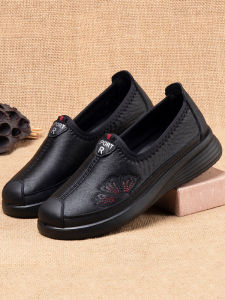 SHIPAILUO | Beijing Ladies Comfortable Soft Bottom Leather Surface Single Shoes Spring Autumn Style New 2025 Model For Middle Aged And Elderly