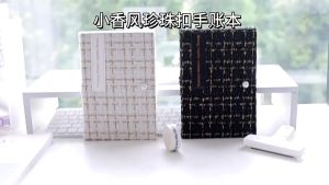 180 Pages Planner Textile Pearl Knob Grid Square Black White Yearly Daily Todo Lists Notebook Organize Best Quality