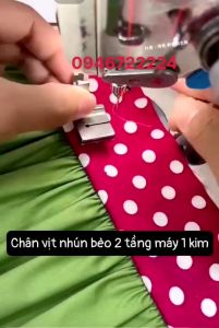 Chân vịt nhún 2 lớp vải máy may công nghiệp 1 kim công nghiệp lớp trên nhún lớp dưới không nhún