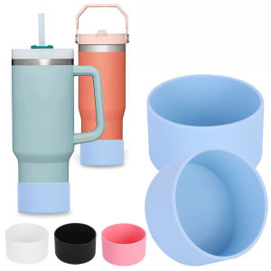 75MM Silicone Boot Bottom Sleeve Cover for Stanley 40oz Tumbler Quencher Adventure and Ice Flow Flip 30 oz /20 oz Water Bottle