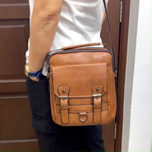Ready Stock!! LEEFO Retro Vintage Fashion Men Sling Bag Shoulder Bag Pu Leather Messenger Bag