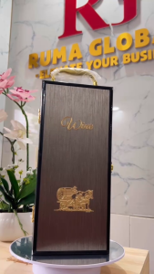 [HĐ] Hộp gỗ sơn mài đựng rượu vang cao cấp - hộp đơn (không bao gồm chai vang)