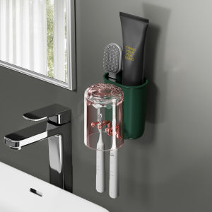 Hayan | Automatic Wall-Mounted No Drilling Toothbrush Holder with Toothpaste Dispenser
