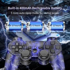 Wireless Controller for PS3 Dual Analog Bluetooth Rechargeable Game Controller for P3 console with Cable Dual Vibration six axis